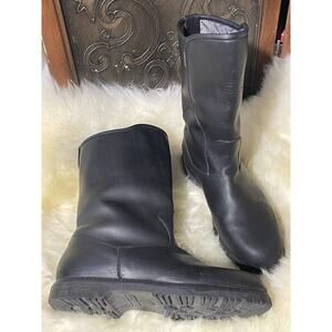 SIDI On Road Black Leather‎ Pull on Boots Men's Biker Boot Size EU46 US …